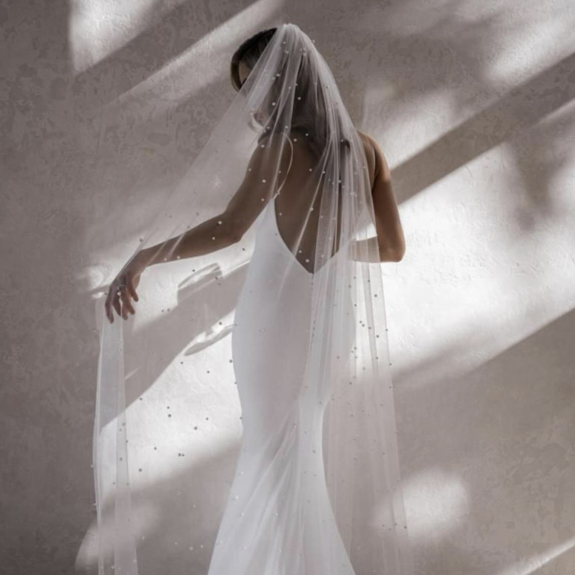 model wearing veil